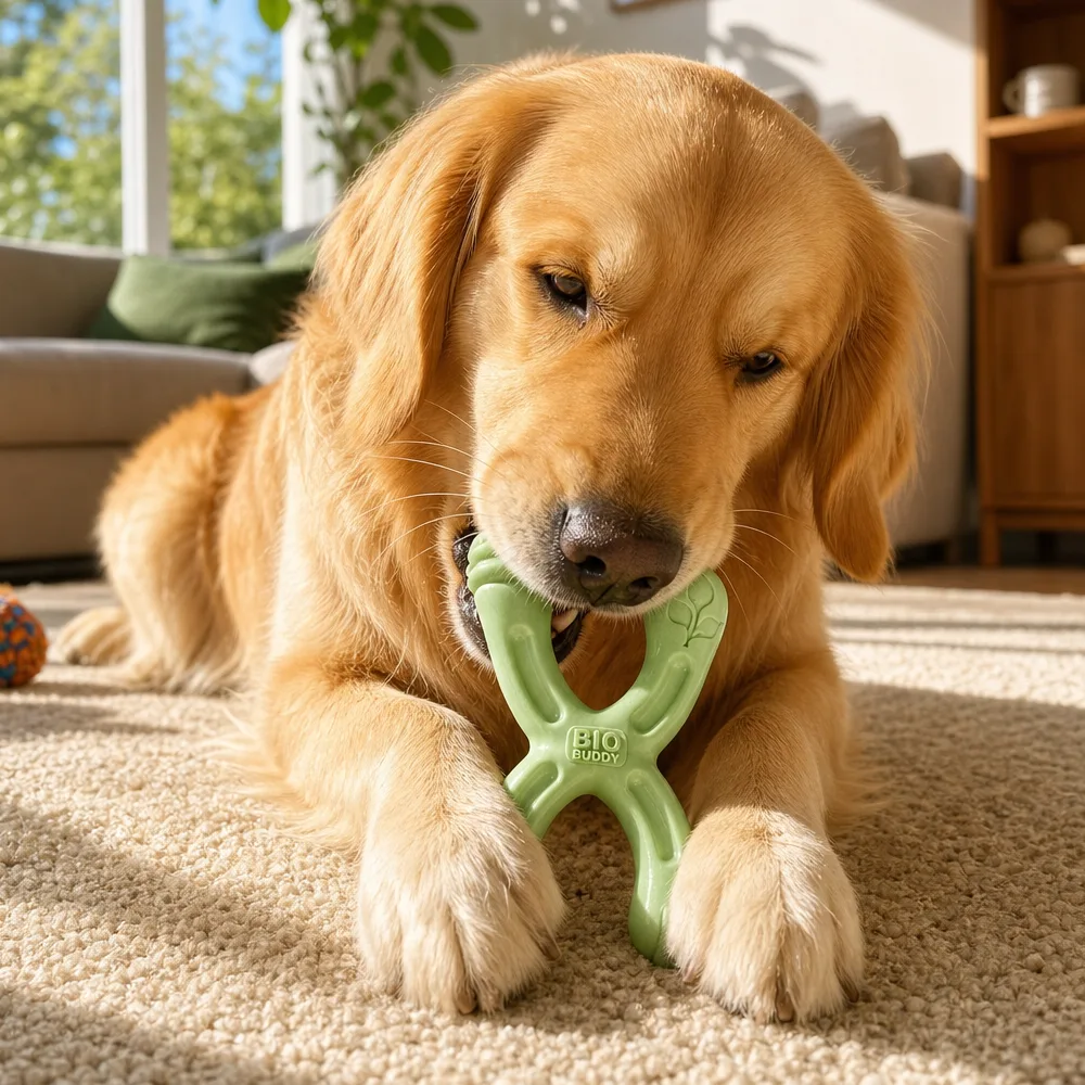 Golden retriever com mordedor BIOBUDDY